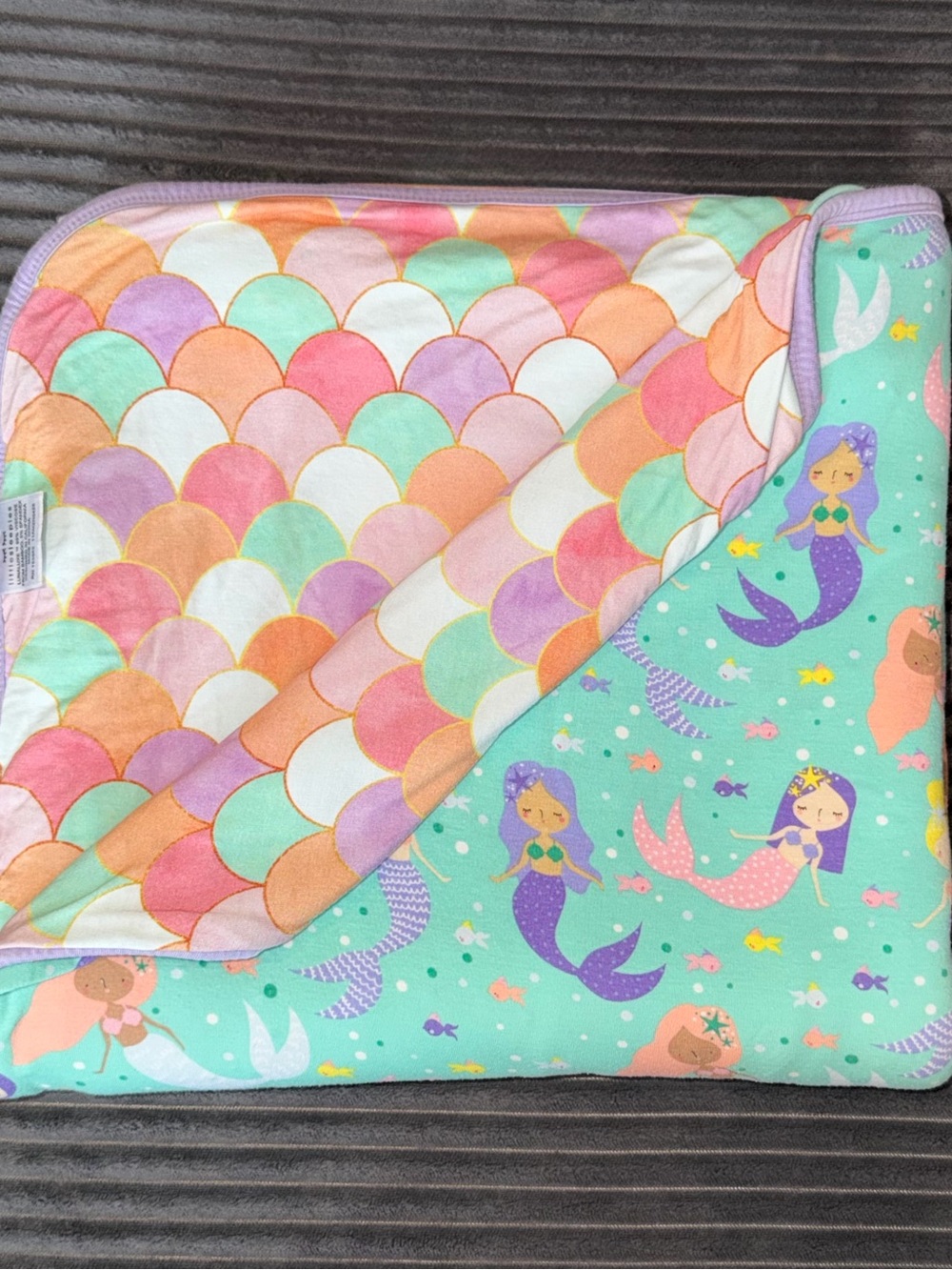 Little Sleepies Mermaid Magic / Scales bamboo triple layer cloud blanket
